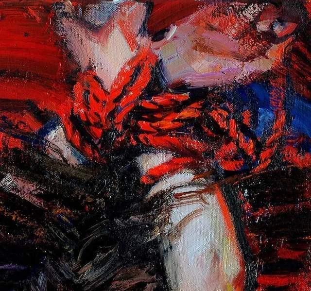 thomas$他的油画,既有潇洒带劲的笔触,又有性感细腻温和的柔美