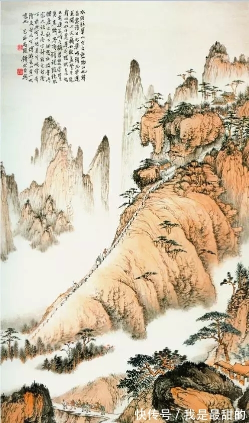 新国画@“新国画”以前他怎么画画?钱松嵒早期山水画