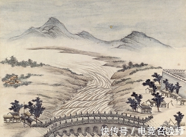 王原祁|对景写生,典雅唯美,张若澄绘《燕京八景》