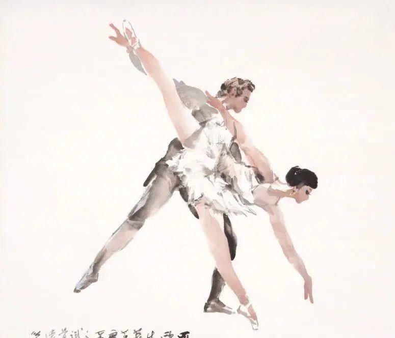 先生#杨之光先生是用笔墨直接写出的人物画,更加追求朦胧的动态美