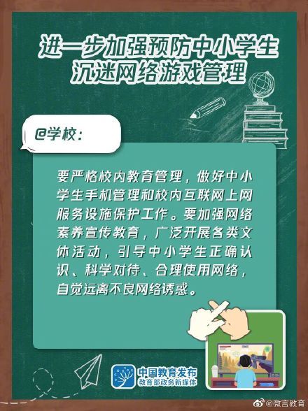 沉迷|大图！进一步加强预防中小学生沉迷网络游戏管理这样做