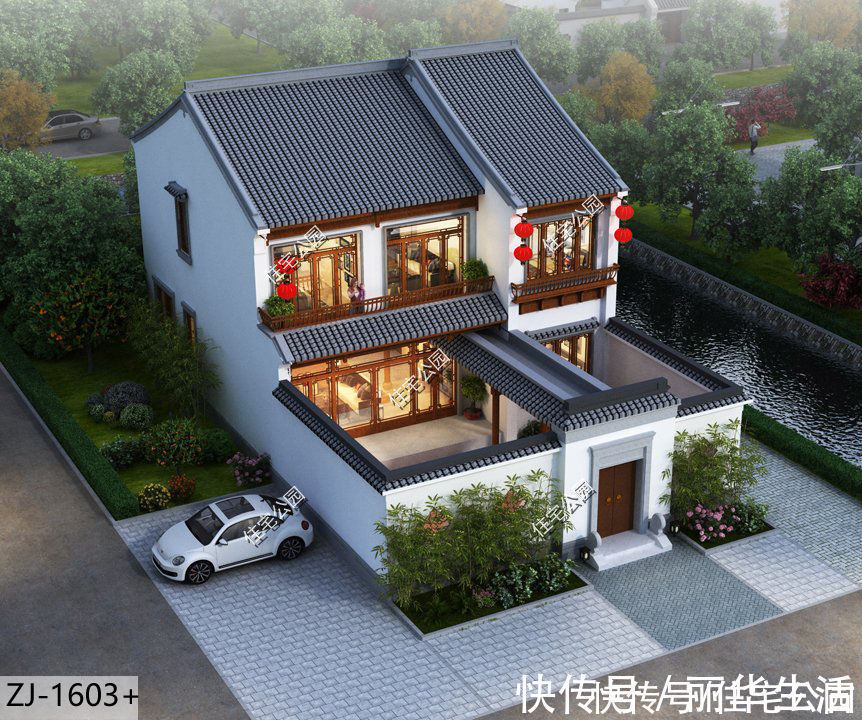 院子|农村盖房要是没有院,那还住什么人?10×18米中式大宅分享
