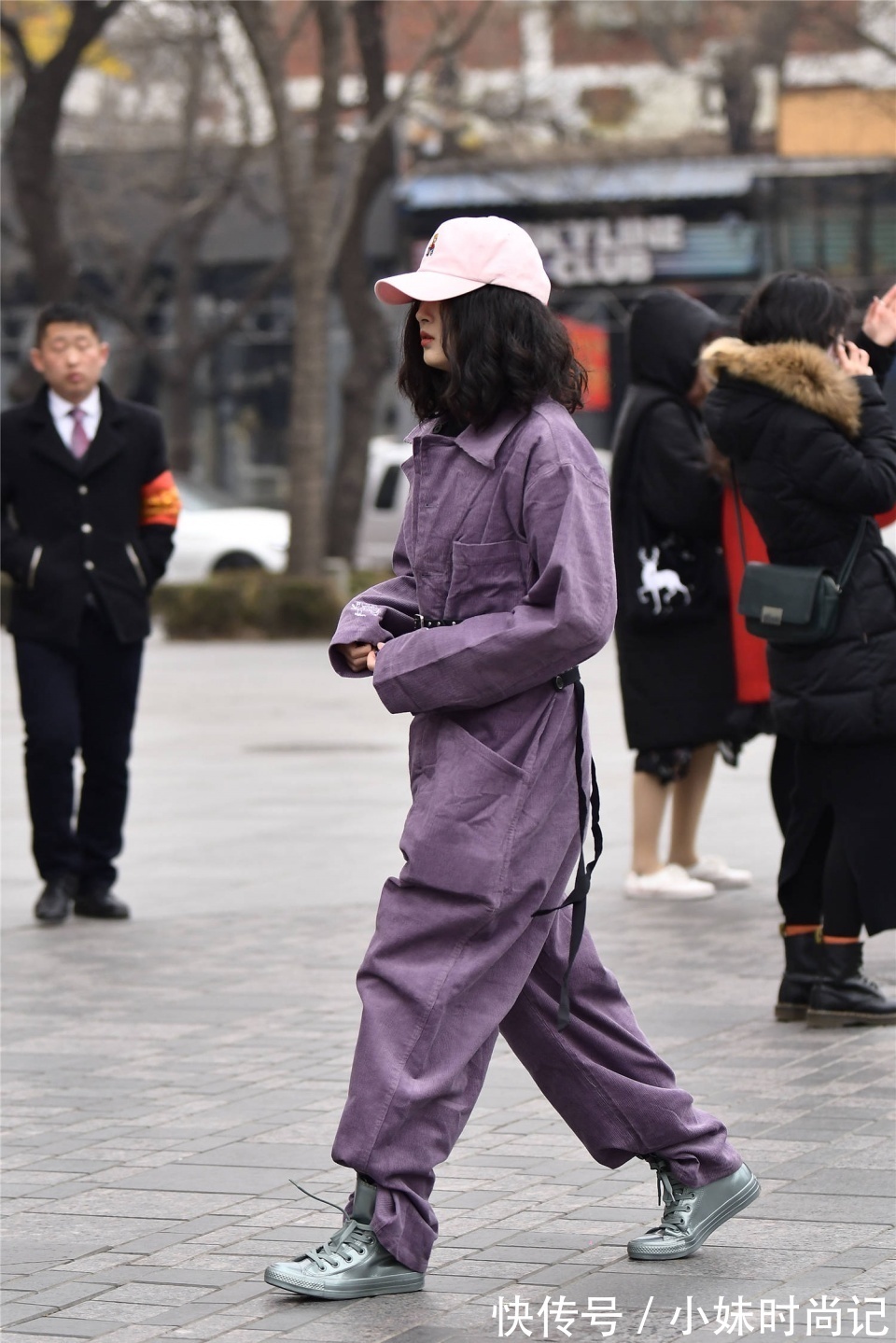 连体裤|淡紫色工装连体裤，宽松休闲还显高，适合小个子女生