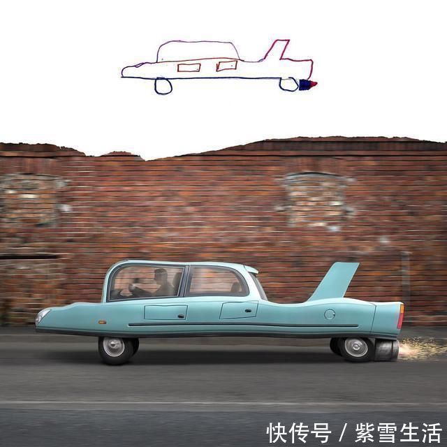 花式秀!儿子画成什么样,爸爸就能P成什么样子,花式秀父爱坐拥百万粉丝