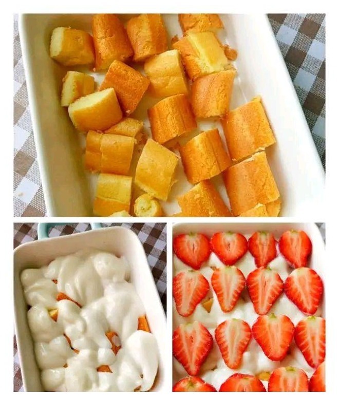 小孩嘴馋想吃蛋糕，没有淡奶油，妈妈用这个方法，酸酸甜甜更美味