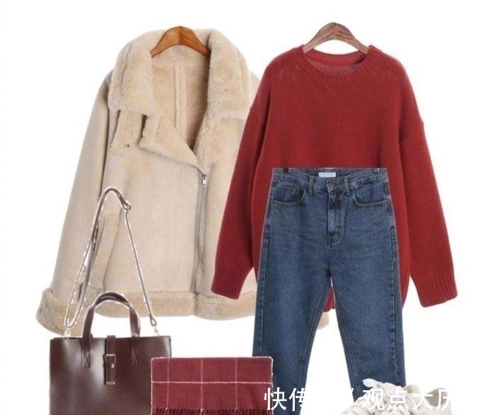 暗色|种草红色毛衣的6套搭配示范，时髦洋气不失高级感，谁穿谁好看！