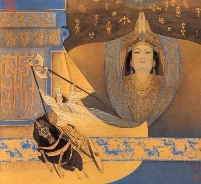 尊称!困扰考古界的谜题, 妇好墓跪姿玉人,背后神秘物体?究竟有什么涵义?