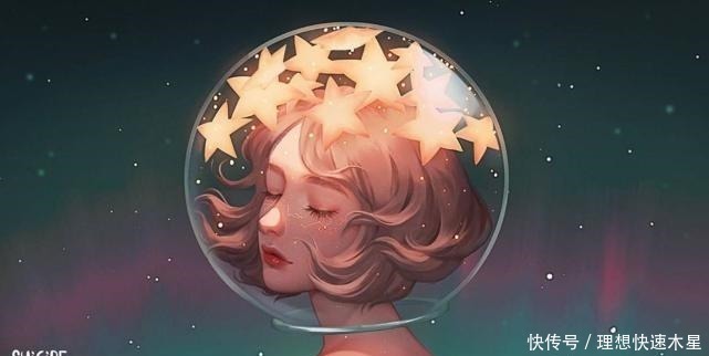 工作细胞|“月亮星星”拟人化头发做云、手捧月,国外画师不一样的脑洞!