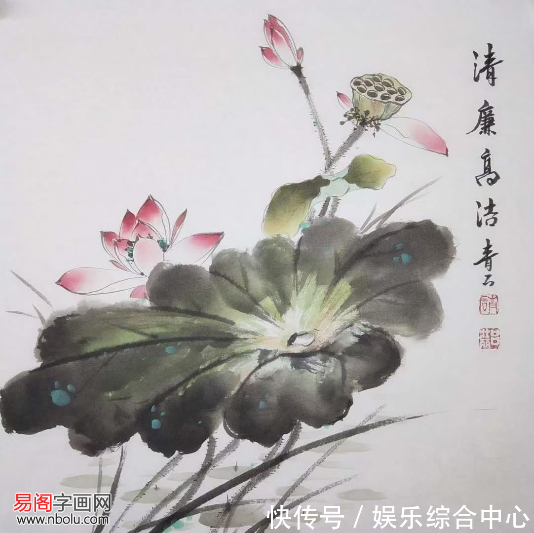 花鸟@?吕壮丽(青石)花鸟画:清新流畅雅丽生动