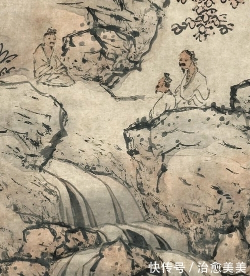 董其昌!苍劲唯美,擅画奇石古树,蓝瑛绘《溪山泉音》