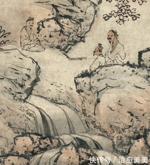 董其昌！苍劲唯美，擅画奇石古树，蓝瑛绘《溪山泉音》