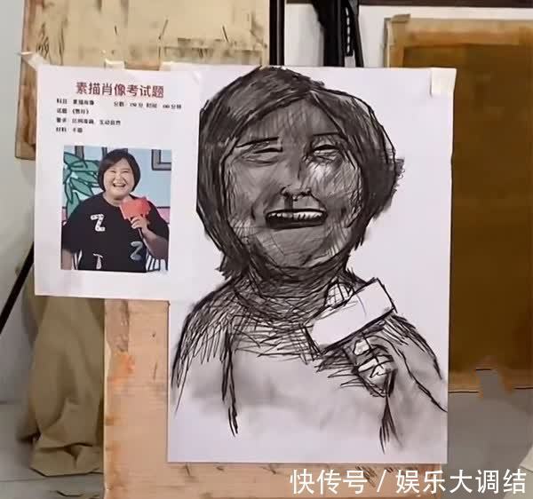 美术生！美术生画贾玲素描像，网友劝说学生换专业，老师：希望本尊没看到