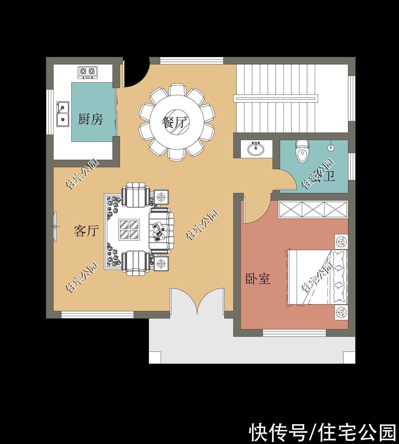 占地面积|占地不足百平,也能建出大气别墅!10套图纸你更喜欢哪一套?