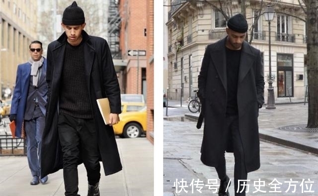 亮色系 男生黑色大衣百搭时髦，掌握4种配色方式，搭配酷帅利落又不单调