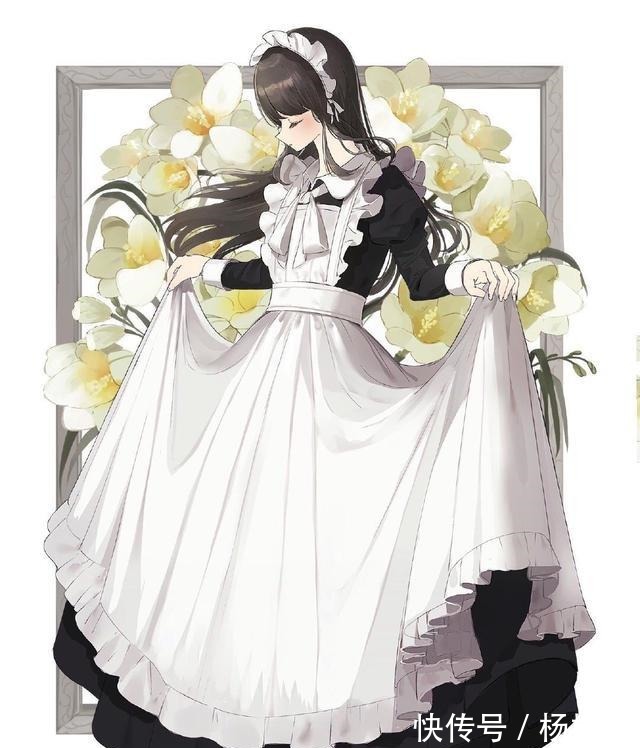 温柔|画师绘制鲜花风格女仆装,你最在意的花朵,代表着哪个小姐姐
