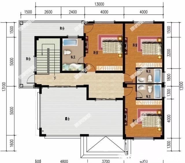 两厅|两栋开间尺寸接近的四层别墅,第二栋造型真的很美!