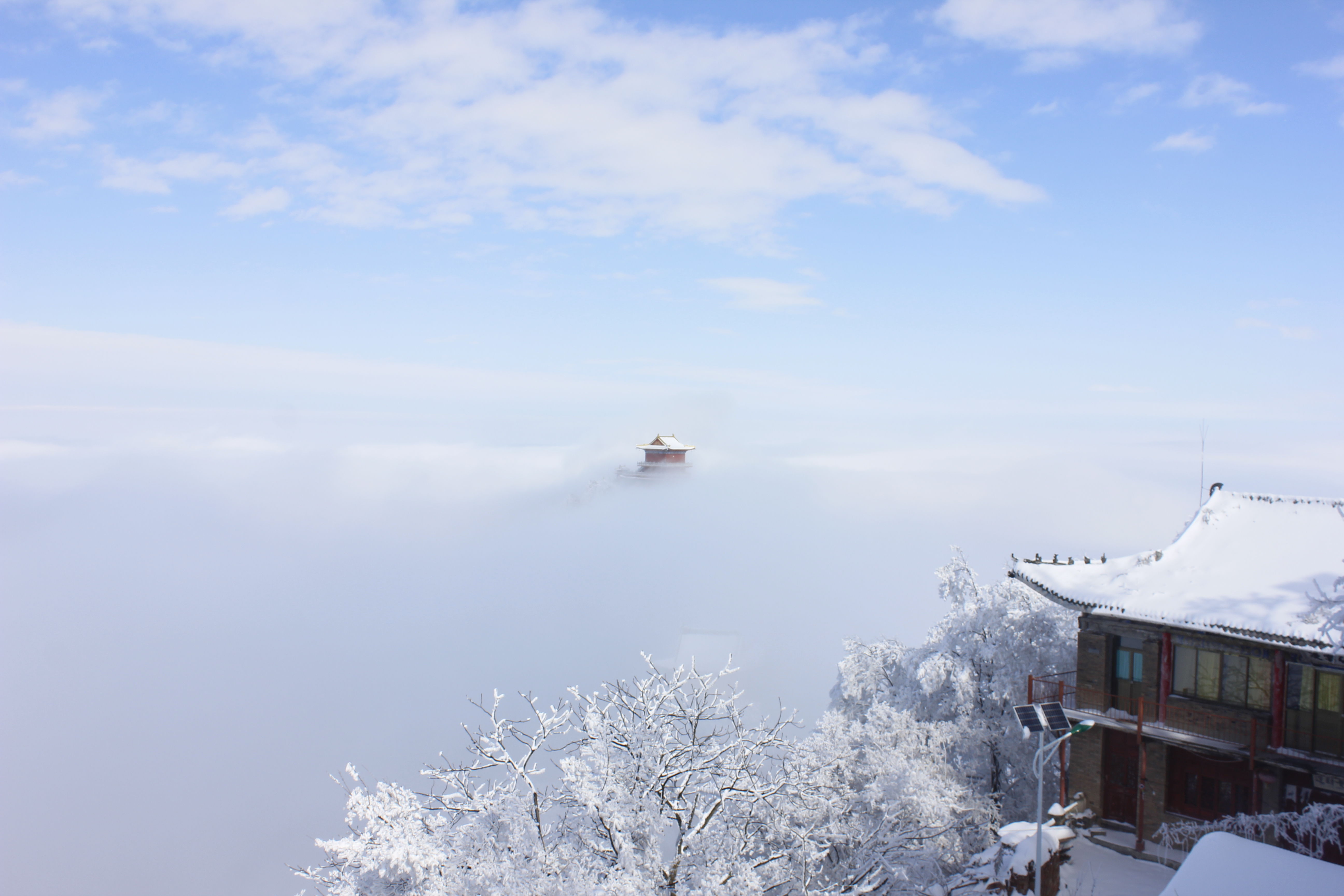 征集|【年末福利征集】雪后南五台幸遇云海