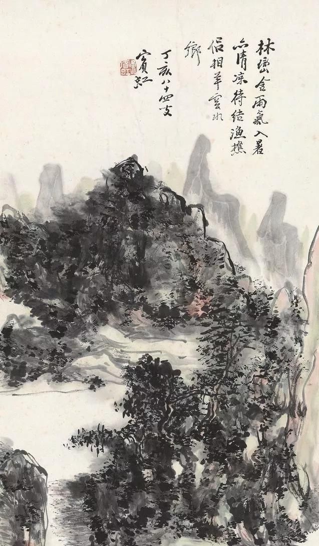 山水册@6800万的黄宾虹山水册,被质疑是赝品,秘密其实隐藏在画中