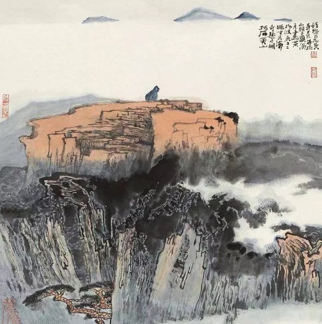 山水画$“江南鬼才”笔下的工笔山水画,色彩丰富,太震撼了!