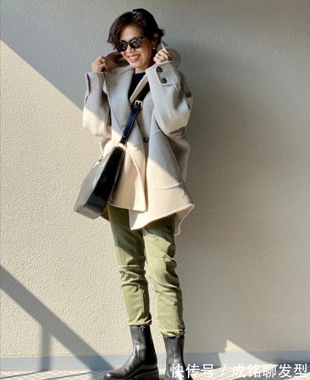 穿搭|58岁的日本阿姨真会穿衣,不扮嫩不耍酷不露脚踝,自然真实又舒服