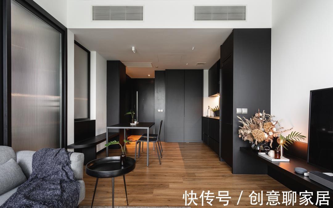 时尚|要是你也一人独居,就装经典黑白灰风,59㎡很时尚一人一屋很潇洒