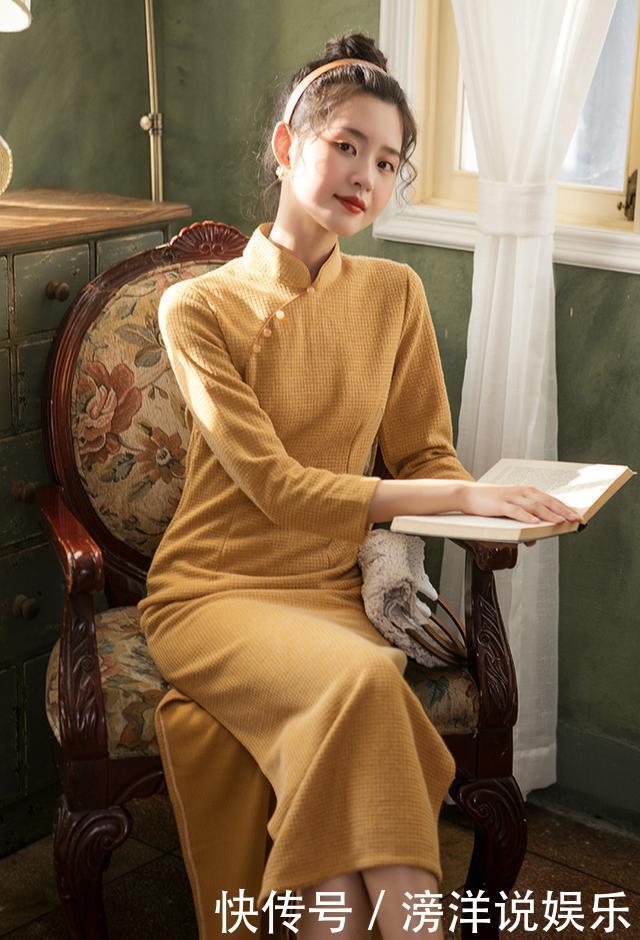 最近火了一种裙子,叫“旗袍裙”,显瘦复古,单穿打底两不误