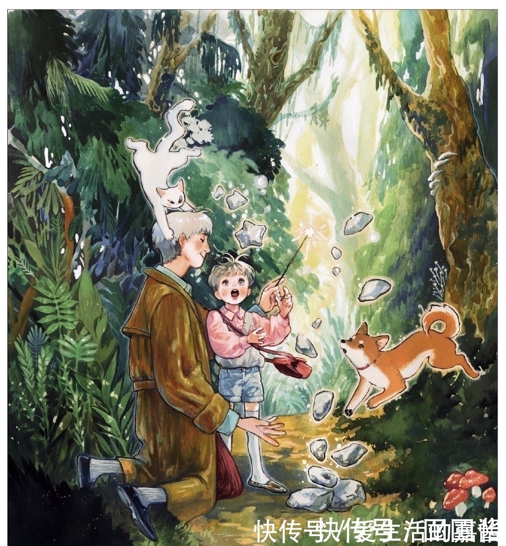 jiojio!看她画水彩都好治愈,她的插画人物随意、慵懒