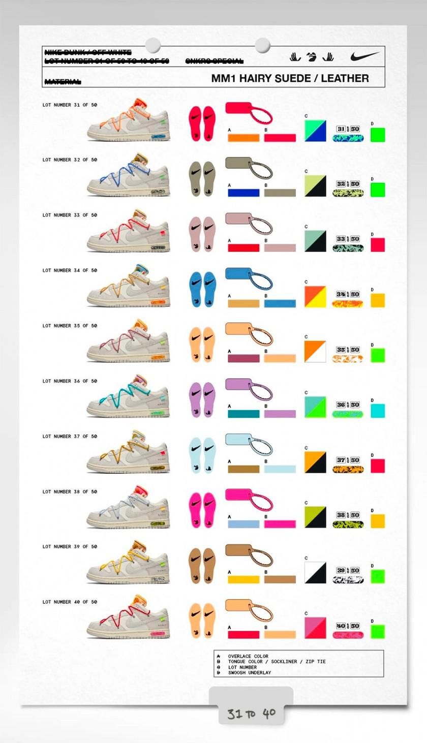 dunk|OW x Dunk「The 50」即将发售！