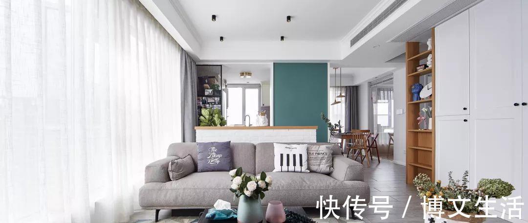 北欧风|113㎡简约北欧风，文艺清新中还有典雅感，好喜欢这样的设计！