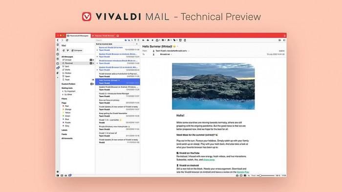 功能|Vivaldi浏览器重大更新：现整合Mail电子邮件处理功能