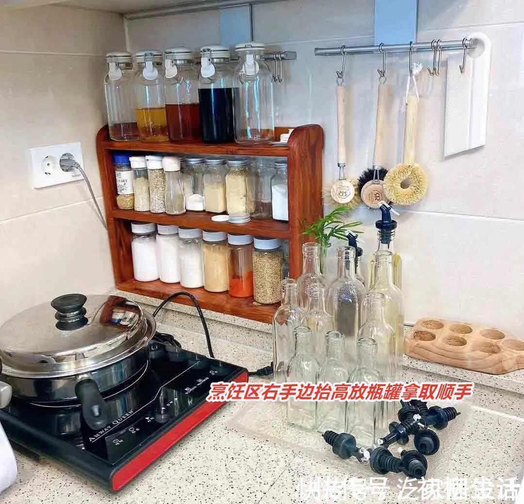 厨房学韩国人，灶台加高10公分，瞬间把台面调料收得一干二净！