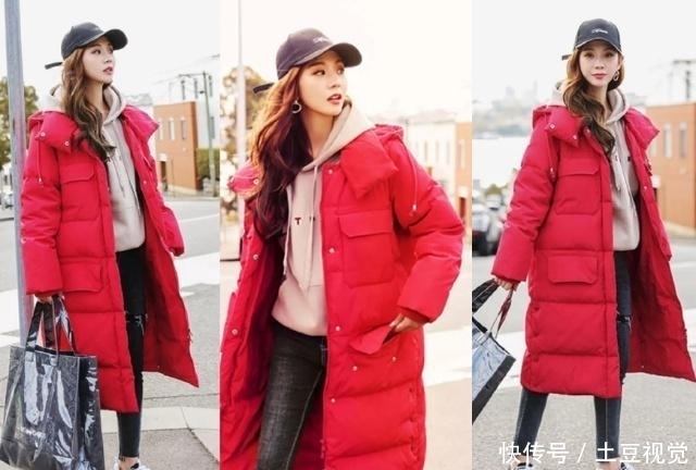 搭卫|冬天最流行的长款羽绒服,内搭卫衣,比大衣好看多了!