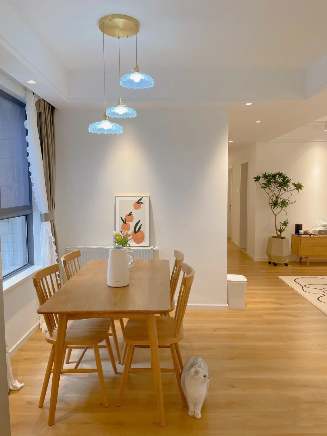 客厅|再买房,就照她家这样装,全屋大白墙、无主灯,干净利落,好舒服