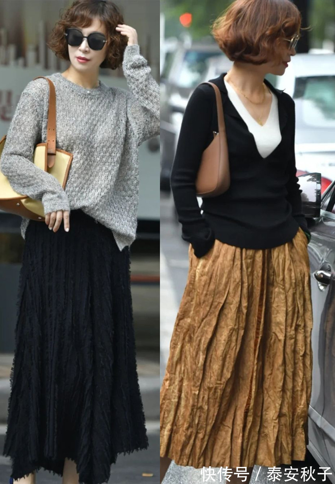 半身裙|55岁之后,建议少穿“卫衣+牛仔裤”!早春这样搭:很美、很高级!