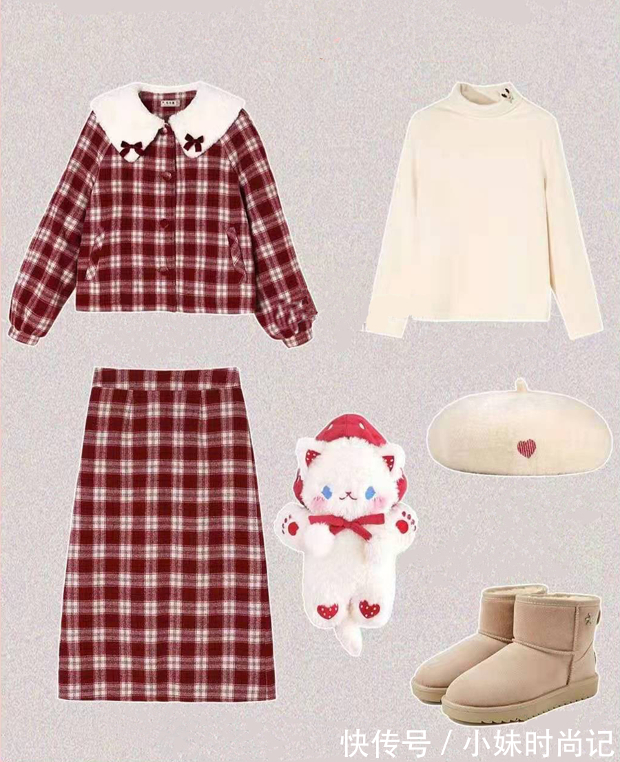 半身裙|学生党的假期红色穿搭,跟着3个日常模板,轻松避免俗气