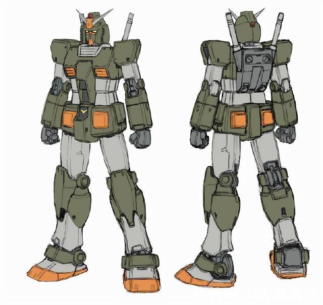 画稿|机动战士高达多种配色,78高达、钢加农、吉姆画稿