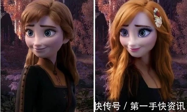 冰雪奇缘|给冰雪奇缘女主开“美颜”如何本来小清新,这下变“俗颜”了!