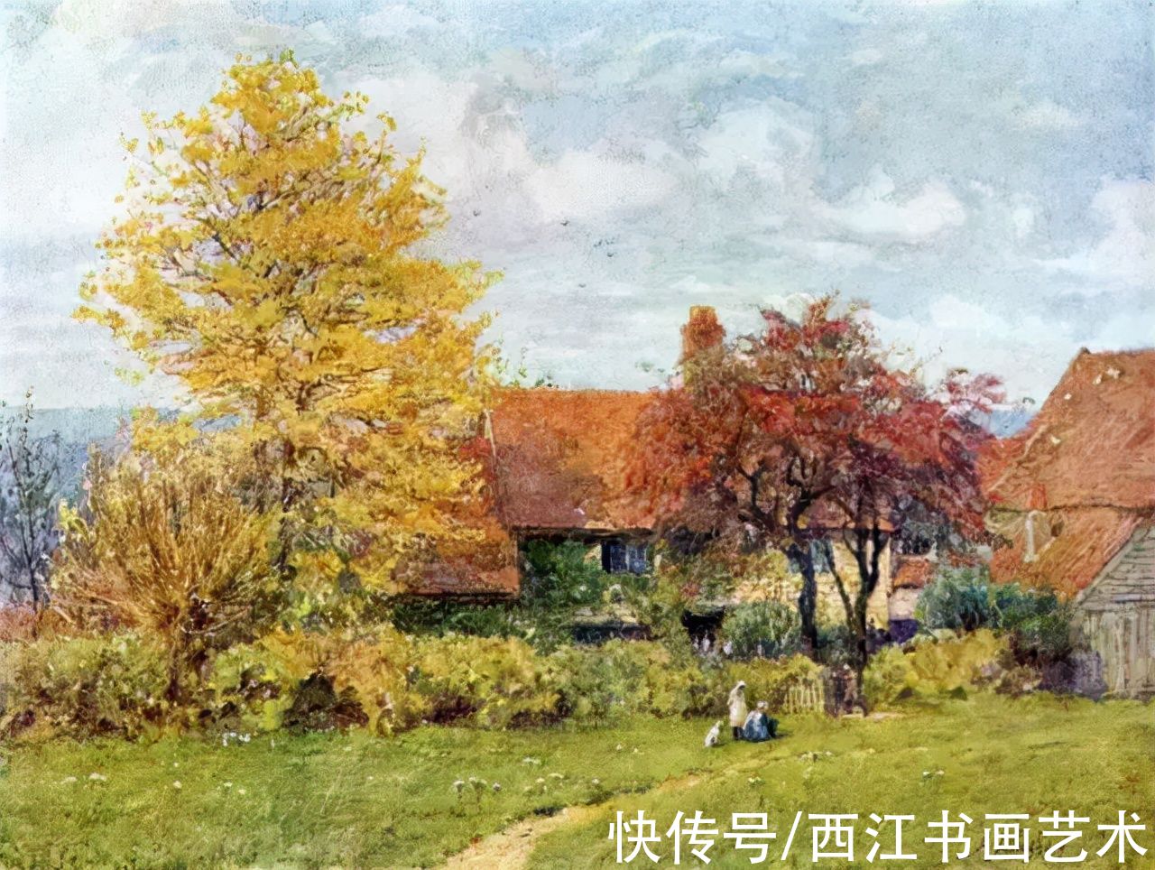 艺术家$透过她的水彩画，感受十九世纪英国乡村之美