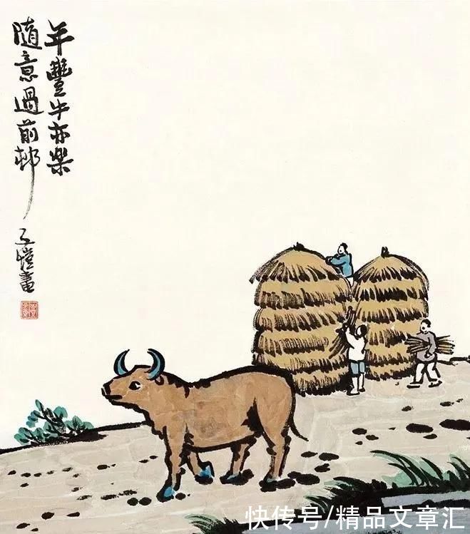 丰子恺的“牛画”，喜庆传神