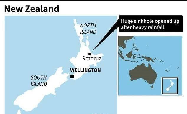 深度|新西兰现巨大天坑，有2个足球场那么大，天坑深度约18米