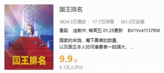up主|豆瓣9.6,B站9.9!《国王排名》,居然弄哭了大半个B站的动漫迷
