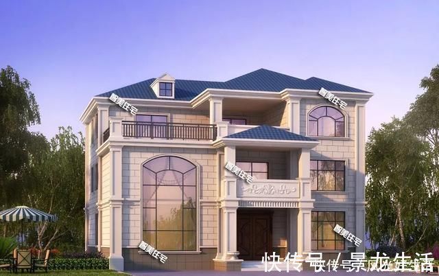 别墅|漂亮气派的简欧别墅，多阳台+挑空客厅+堂屋，不可能不爱