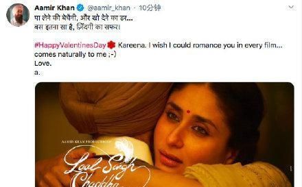 深情|印度版《阿甘正传》新海报阿米尔汗深情告白女主