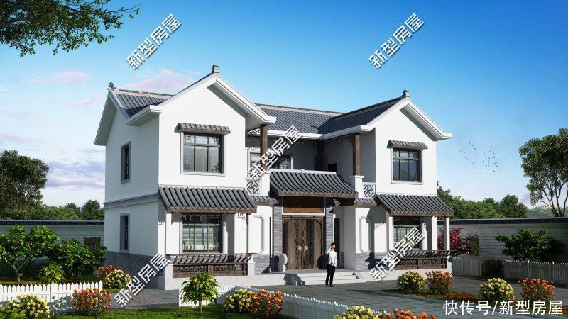 建筑面积|分享10套农村二层户型，每一套颜值都很高，照着建房一定错不了