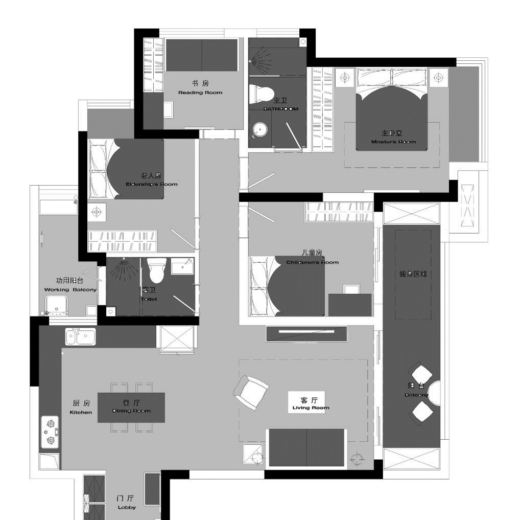 业主|130㎡轻奢四居,融入美式的沉稳庄重,打造温柔的质感生活