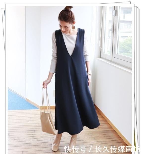 显得|时髦的“背心裙”你有吗?秋冬可以这样搭配,显得更时尚更优雅
