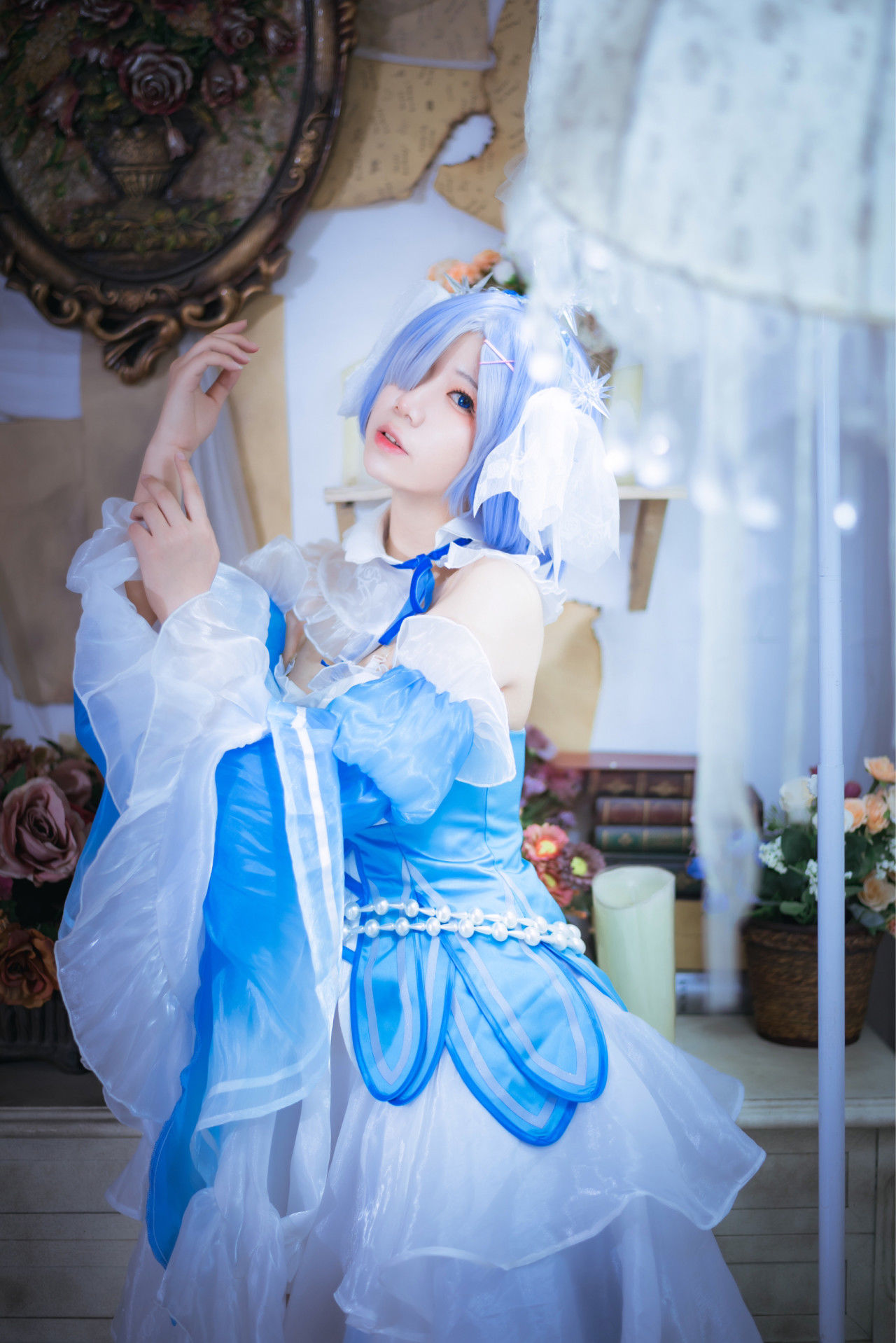 蕾姆|从零开始的异世界蕾姆的冰晶礼服cosplay