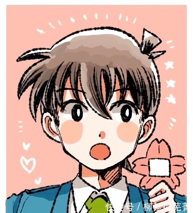 基德|画师笔下的柯南情侣大头贴,樱花、创可贴、护身符,粉丝都懂的