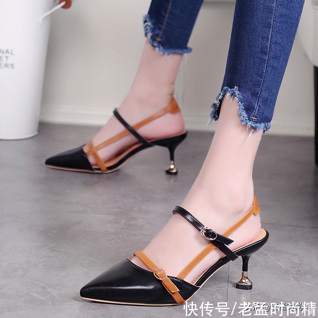 靓丽的拼色高跟鞋，教你穿出大牌范儿