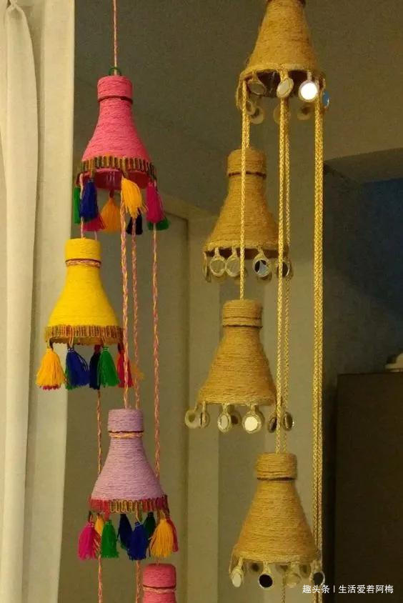 废旧玻璃瓶不要扔，一团毛线就让瓶子美翻，谁都学得会的手工